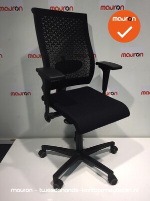 ahrend 250 - zwarte zitting - doorzichtige rug
