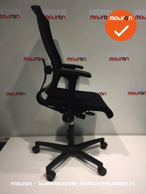 ahrend 250 - zwarte zitting - doorzichtige rug