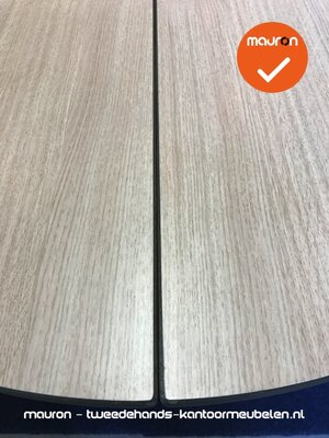 Ahrend 500 vergadertafel - 320 x 160cm - Ovaal - Grijs eiken
