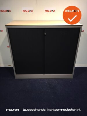 Roldeurkast - Ahrend - 110x120x45cm - zilvergrijs