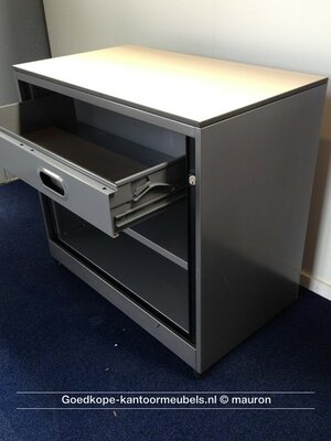 Roldeurkast - Ahrend - 74x80x45cm - antracietgrijs