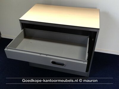 Roldeurkast - Ahrend - 74x80x45cm - antracietgrijs