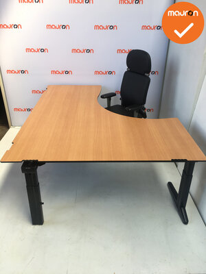 Ahrend hoekbureau - 200x160cm - Beuken - volkern - links