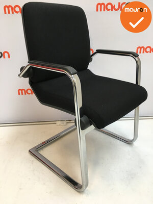 Ahrend 4803 AURA - Chroom frame - Nieuwe zwarte stoffering