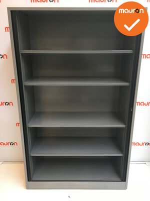 Roldeurkast - Ahrend - 195x120x45cm - Zilvergrijs