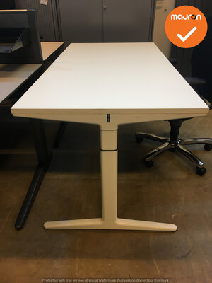 Ahrend bureau - 160x80cm - wit - melamine - mehes - refurbished