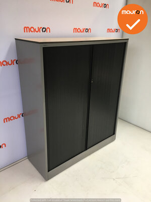 Roldeurkast - Ahrend - 144x120x45cm - zilvergrijs
