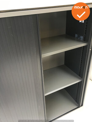 Roldeurkast - Ahrend - 144x120x45cm - zilvergrijs