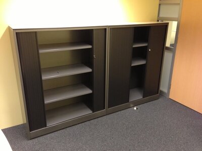 Roldeurkast - Ahrend - 144x120x45cm - antracietgrijs