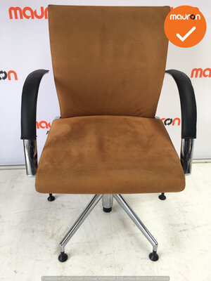 Ahrend - A350 - hoge rug - bruin - gebruikte stoffering - 5 poots chroom
