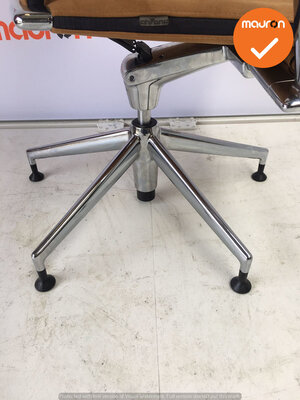 Ahrend - A350 - hoge rug - bruin - gebruikte stoffering - 5 poots chroom