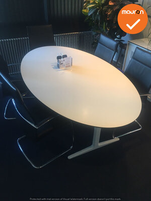 Ahrend vergadertafel - 220 x 125cm - ovaal - Wit