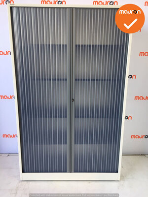 Roldeurkast - Ahrend - 195x120x45cm - Wit - transparant