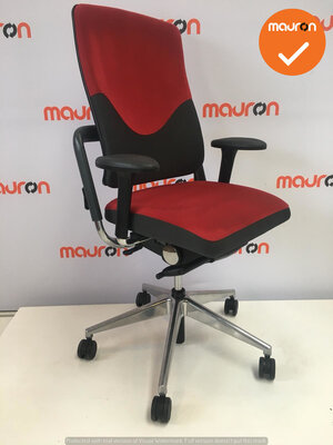 Grahl - Xenium - Rode stoffering - gepolijst aluminium voetkruis