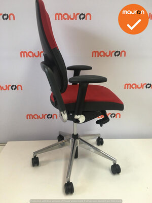 Grahl - Xenium - Rode stoffering - gepolijst aluminium voetkruis
