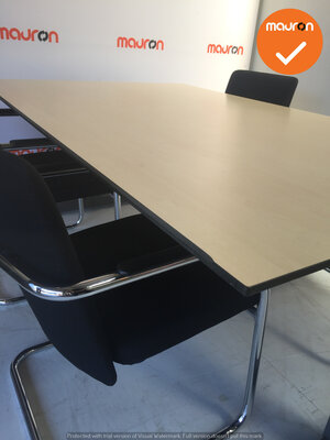 Ahrend vergadertafel - 200x100cm - Ahorn - Kleur poot naar keuze