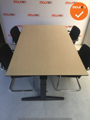 Ahrend vergadertafel - 200x100cm - Ahorn - Kleur poot naar keuze