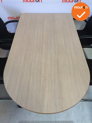 Ahrend vergadertafel - ovaal - 160x90 cm - Grijs Eiken - hout