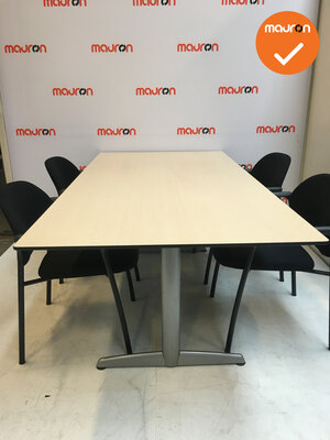 Ahrend 500 vergadertafel - rechthoekig - 180x113cm - Ahorn - Kleur poot naar keuze