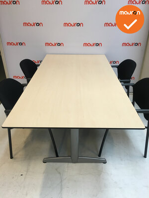 Ahrend 500 vergadertafel - rechthoekig - 180x113cm - Ahorn - Kleur poot naar keuze