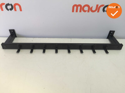 Wandkapstok - 126cm - Zwart - 8 Haken - Nieuw