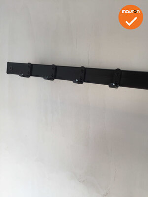 Wandkapstok - 126cm - Zwart - 12 Haken - Nieuw