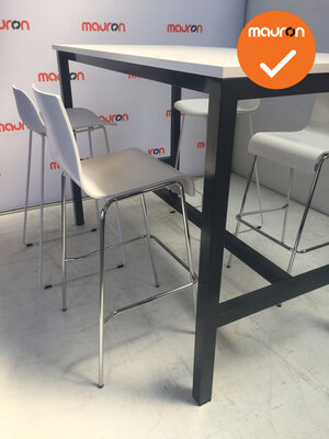 Bartafel - 160x80 -Antraciet frame - nieuw wit blad