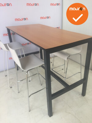 Bartafel - 160x80 - antraciet frame - beuken blad