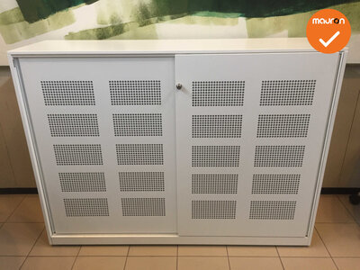 Schuifdeurkast - Ahrend - akoestisch - 120x160x45cm - wit