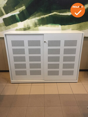 Schuifdeurkast - Ahrend - akoestisch - 120x160x45cm - wit