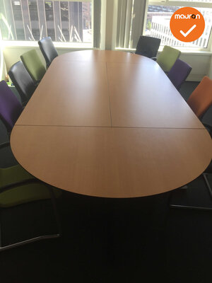 Ahrend Essa vergadertafel - 360x160cm - ovaal - volkern - beuken