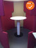 Akoestische overlegplek - 220cm - hoog 217cm - purplepink