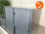 Roldeurkast - Ahrend - 80x26x37cm - Zilvergrijs