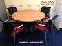 Ahrend vergadertafel - rond - 120cm - kastanje - volkern