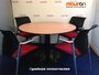 Ahrend vergadertafel - rond - 120cm - kastanje - volkern