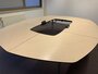 Ahrend 500 vergadertafel - 320x240cm - Ovaal - Ahorn - zilvergrijs onderstel