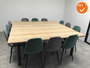 Vergadertafel Vierkant - 200x200 - Kleur naar keuze - Onderstel naar keuze