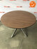Ahrend vergadertafel - rond - Bruin - Mehes - 120cm - Chroom onderstel