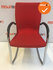 Ahrend 230 vergaderstoel - bestaande rode stoffering - verchroomd frame