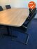 Ahrend Vergadertafel - 240x120cm - tonvormig - Oak medium melamine