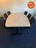 Ahrend Vergadertafel - 240x120cm - tonvormig - Oak light melamine