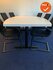 Ahrend Vergadertafel - 240x120cm - tonvormig - wit melamine (extra dik)