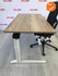 Ahrend Essa slingerbureau - refurbished - afmetingen naar keuze - Halifax naturel melamine blad en wit onderstel