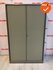 Roldeurkast - Ahrend - 195x120x45cm - zilvergrijs met lichtbeige deuren