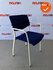 Ahrend 460 vergaderstoel - felblauwe stoffering - wit frame