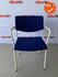 Ahrend 460 vergaderstoel - felblauwe stoffering - wit frame