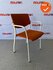 Ahrend 460 vergaderstoel - oranje stoffering - wit frame