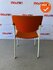 Ahrend 460 vergaderstoel - oranje stoffering - wit frame