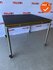 Ahrend Move-it design vergadertafel - 100x100 - vierkant - zwart - gepolijst RVS onderstel