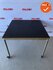 Ahrend Move-it design vergadertafel - 100x100 - vierkant - zwart - gepolijst RVS onderstel